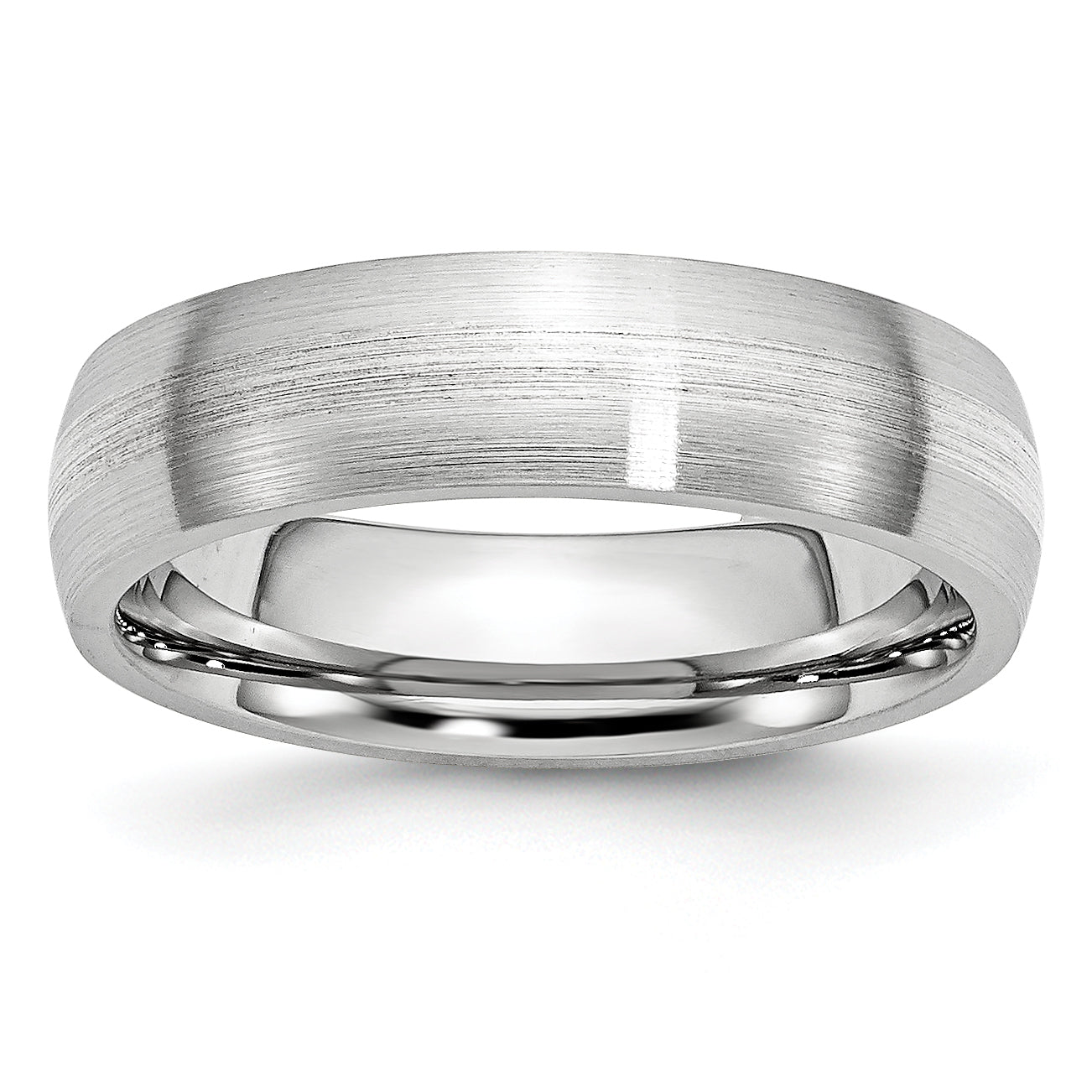 Cobalt Sterling Silver Inlay Satin 6mm Band Main image