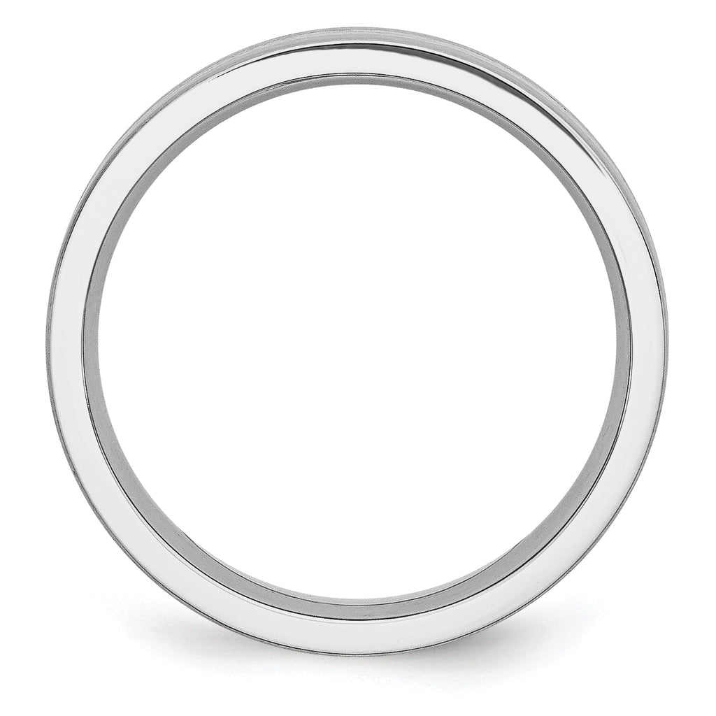 Brushed Sterling Silver Inlay Cobalt Wedding Band 6mm sizes 7.5 through 13 in full and half