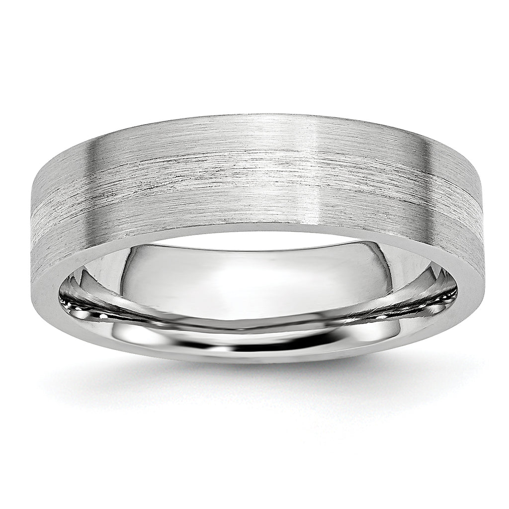 Brushed Sterling Silver Inlay Cobalt Wedding Band 6mm sizes 7.5 through 13 in full and half
