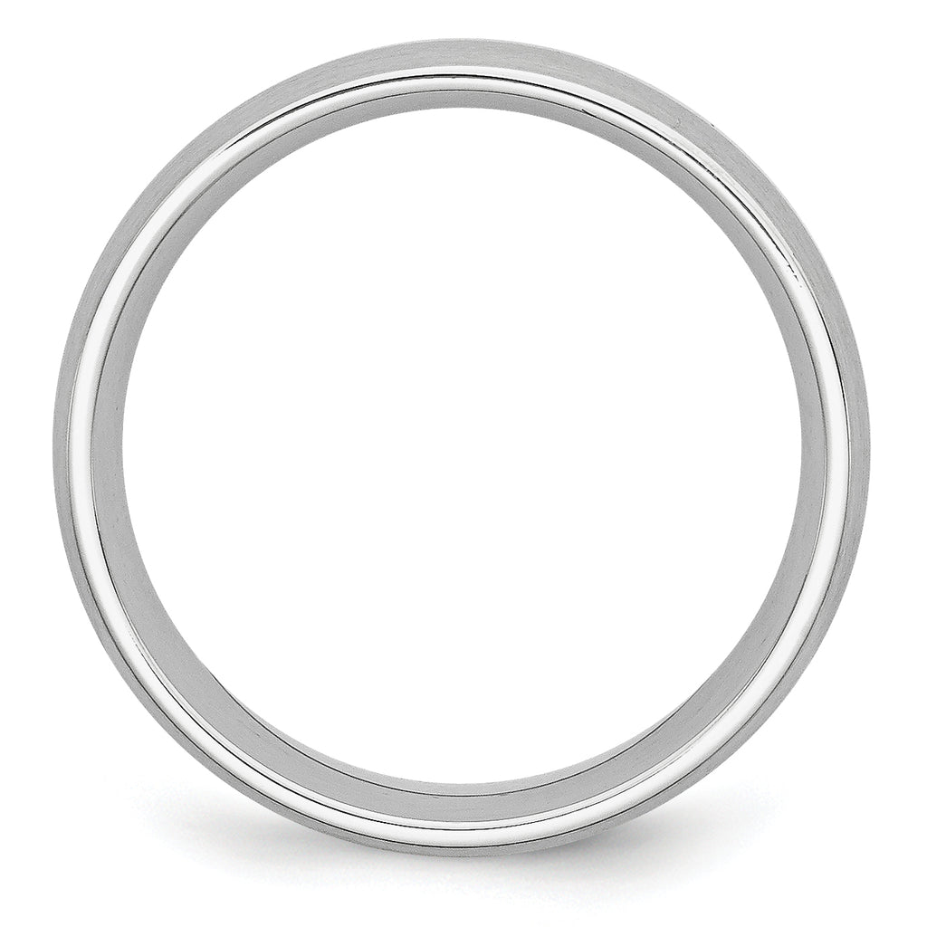Chisel Cobalt Sterling Silver Inlay Satin 8mm Band