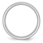 Chisel Cobalt Sterling Silver Inlay Satin 8mm Band