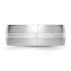 Chisel Cobalt Sterling Silver Inlay Satin 8mm Band