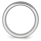 Polished Carbon Fiber Cobalt Wedding Band 8mm