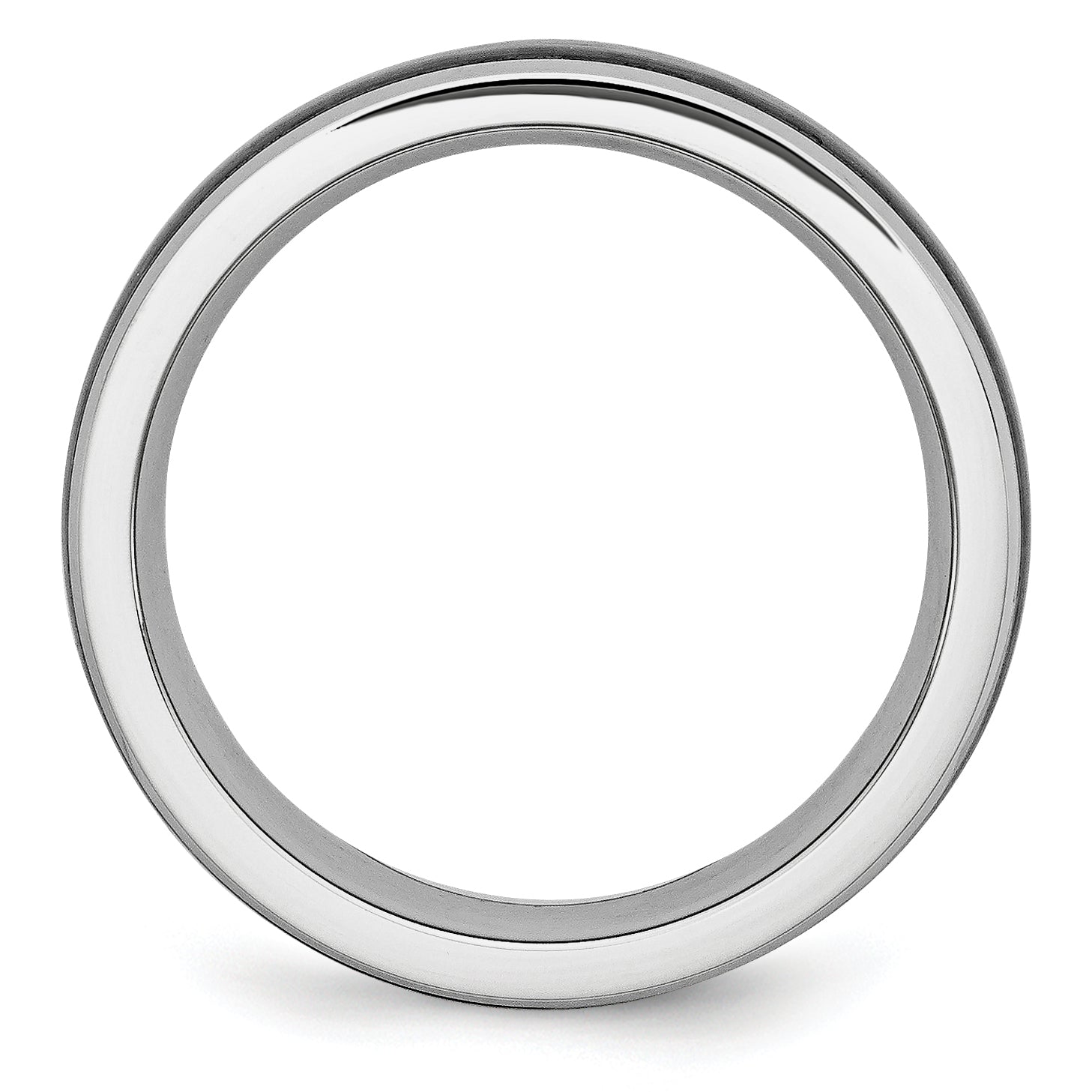 Polished Carbon Fiber Cobalt Wedding Band 8mm
