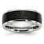 Polished Carbon Fiber Cobalt Wedding Band 8mm