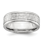 Hammered Cobalt Wedding Band 7mm