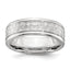 Chisel Cobalt Brushed and Polished Hammered Center 7mm Band