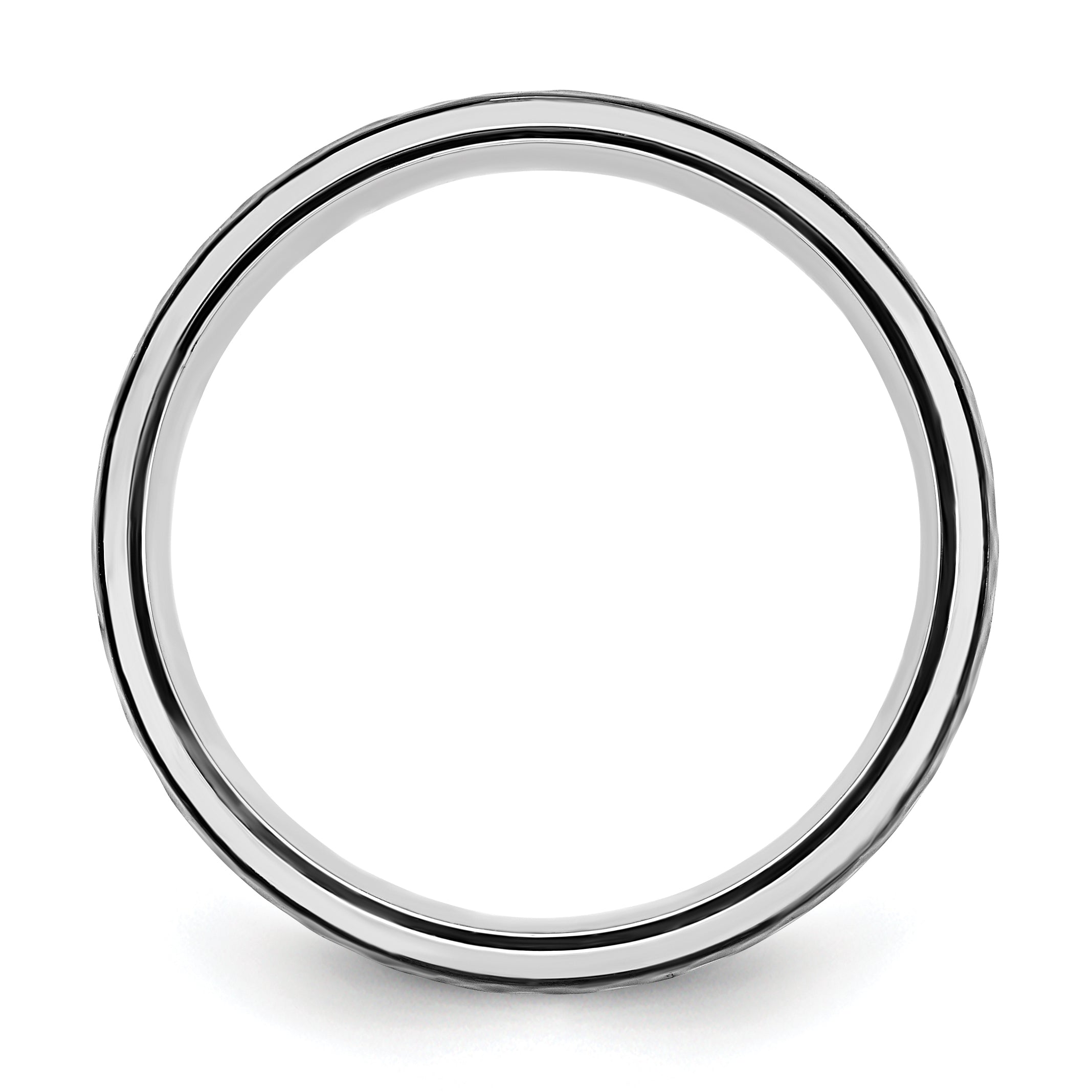 Hammered Black Cobalt Wedding Band 8mm
