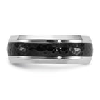 Hammered Black Cobalt Wedding Band 8mm