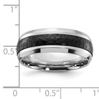 Hammered Black Cobalt Wedding Band 8mm