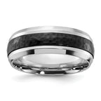Hammered Black Cobalt Wedding Band 8mm