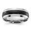 Hammered Black Cobalt Wedding Band 8mm