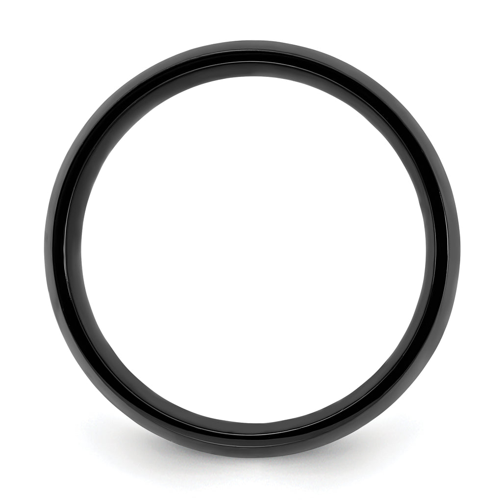 Polished Black Cobalt Wedding Band 8mm