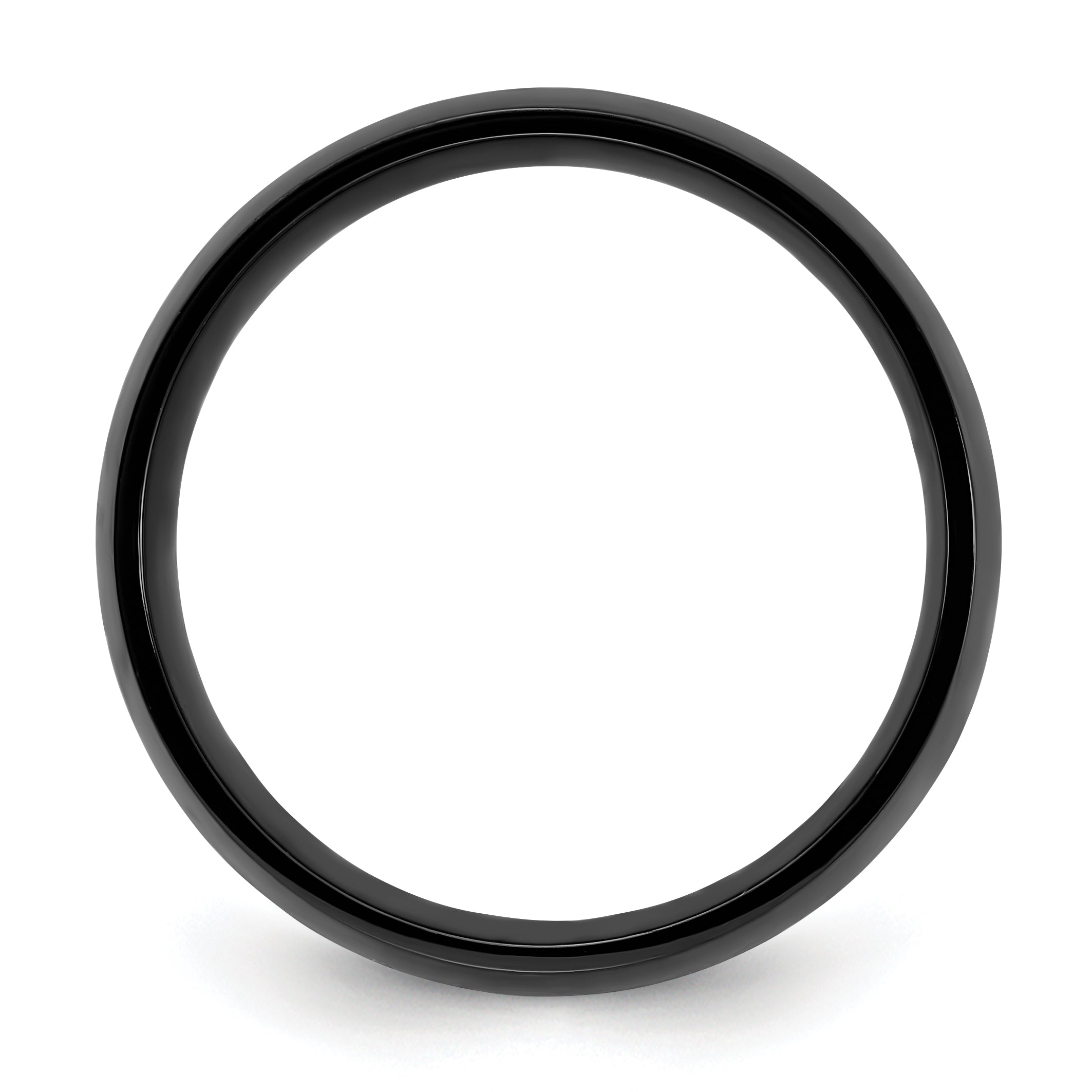 Polished Black Cobalt Wedding Band 8mm