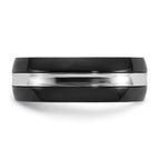 Polished Black Cobalt Wedding Band 8mm