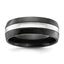 Polished Black Cobalt Wedding Band 8mm
