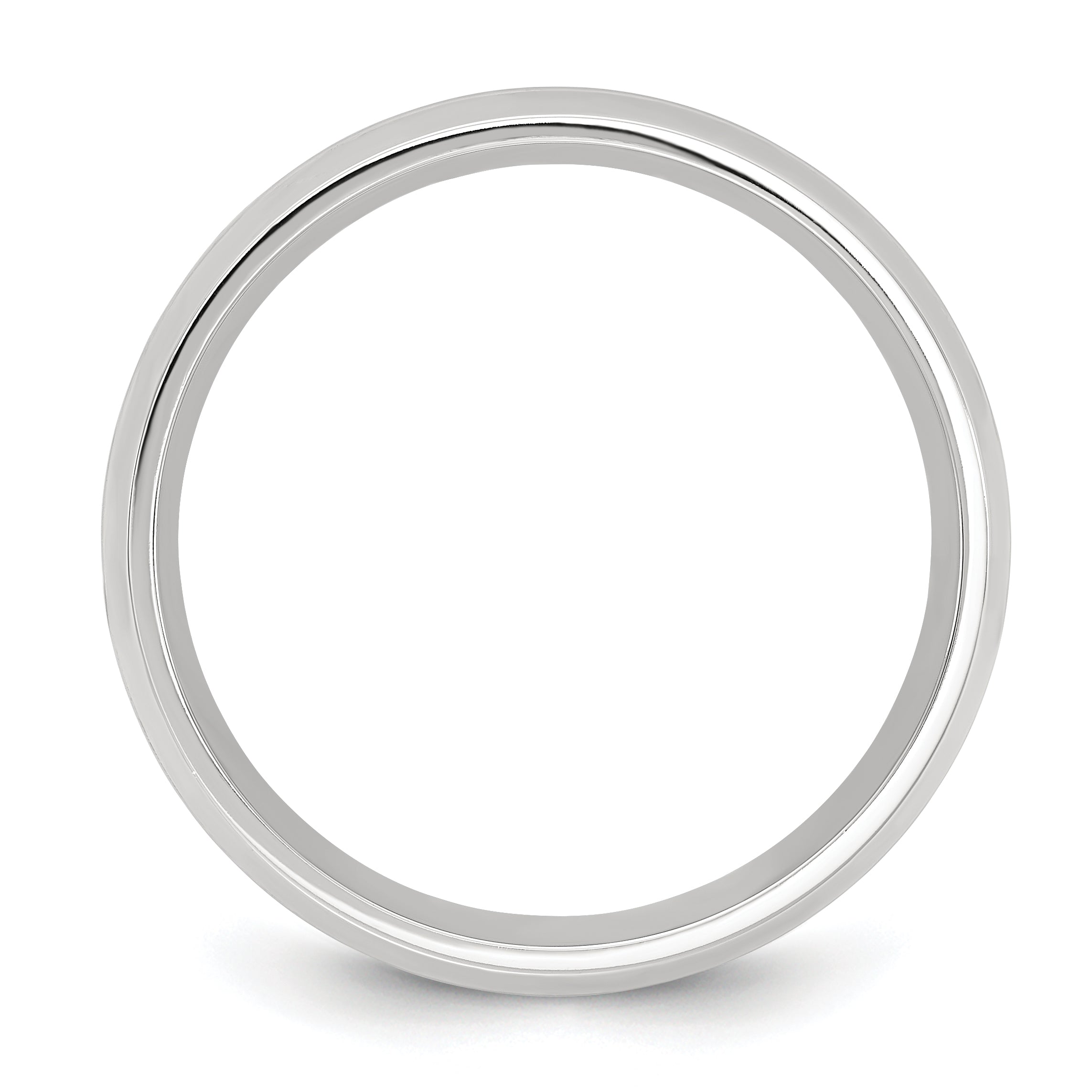 Polished Grooved Cobalt Wedding Band 8mm