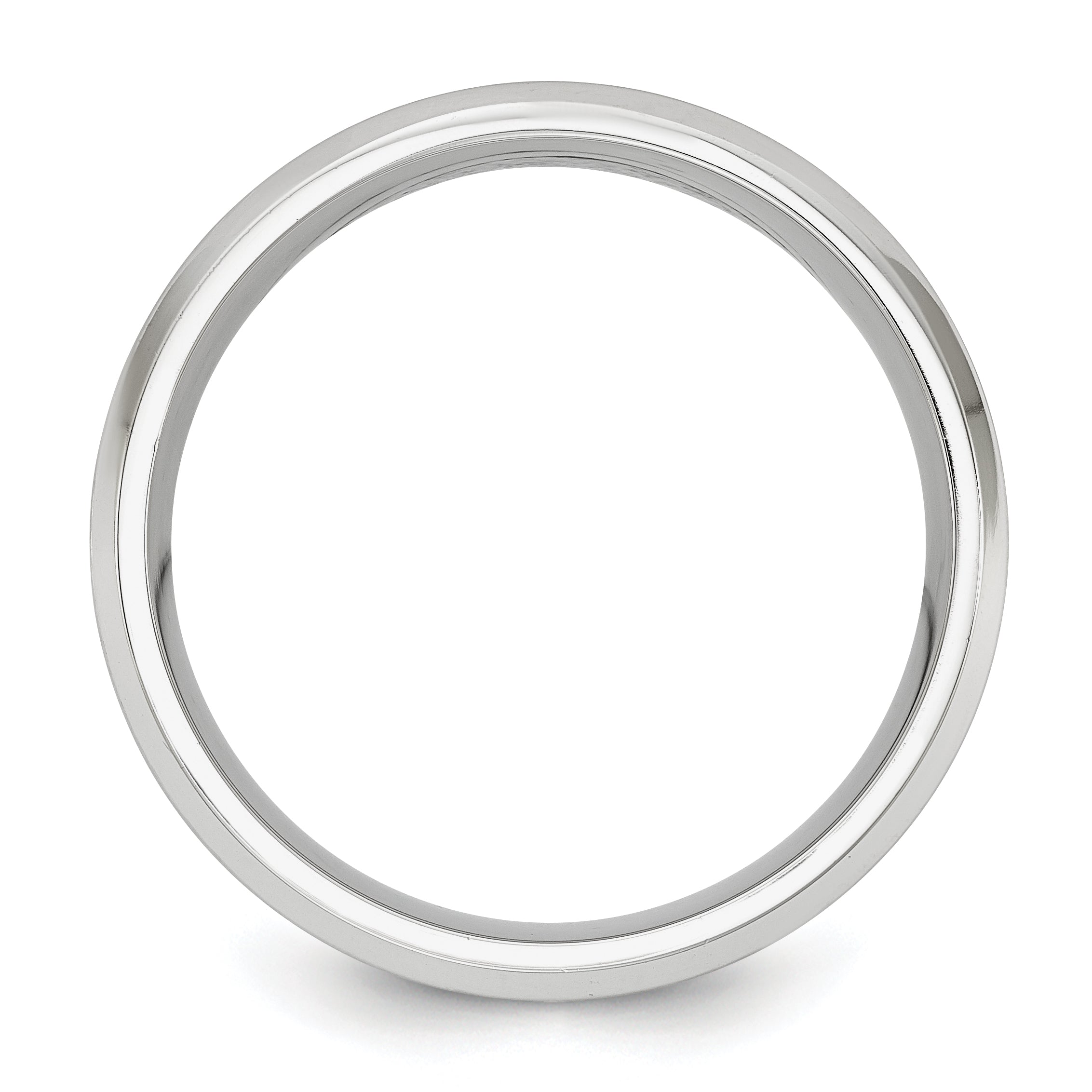 Gold-Tone Brushed and Polished Beveled Edge Cobalt Wedding Band 8mm Secondary image