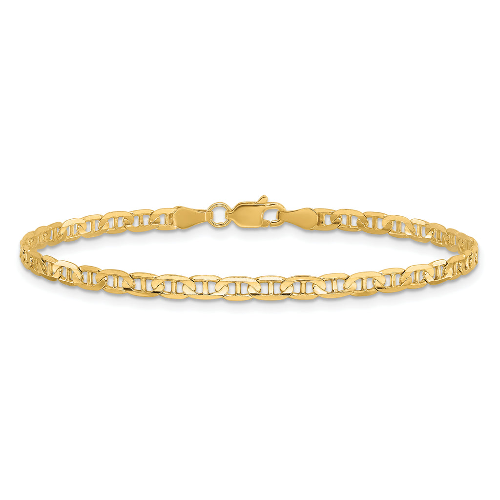 3.0mm 14K Yellow Gold Concave Anchor Chain - Sophia Jewelers