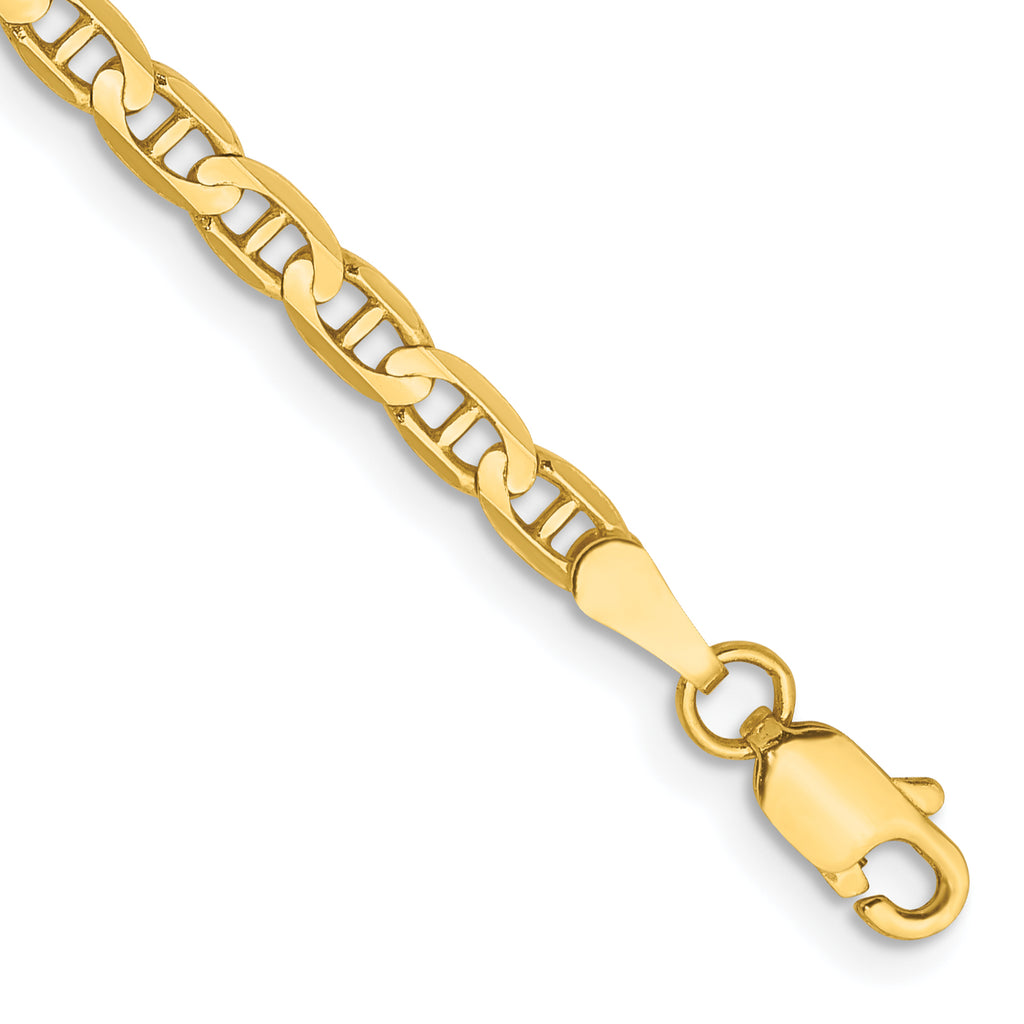 3.0mm 14K Yellow Gold Concave Anchor Chain - Sophia Jewelers