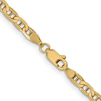 3.75mm 14K Yellow Gold Concave Anchor Chain - Sophia Jewelers