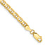 14K Yellow Gold Solid Anchor Chain Necklace 3.75mm
