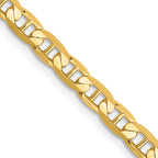 3.75mm 14K Yellow Gold Concave Anchor Chain - Sophia Jewelers