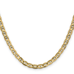 14K 26 inch 4.5mm Concave Anchor with Lobster Clasp Chain
