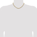 14K 16 inch 4.5mm Concave Anchor with Lobster Clasp Chain
