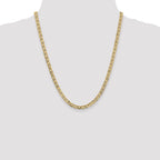 14K 22 inch 4.5mm Concave Anchor with Lobster Clasp Chain