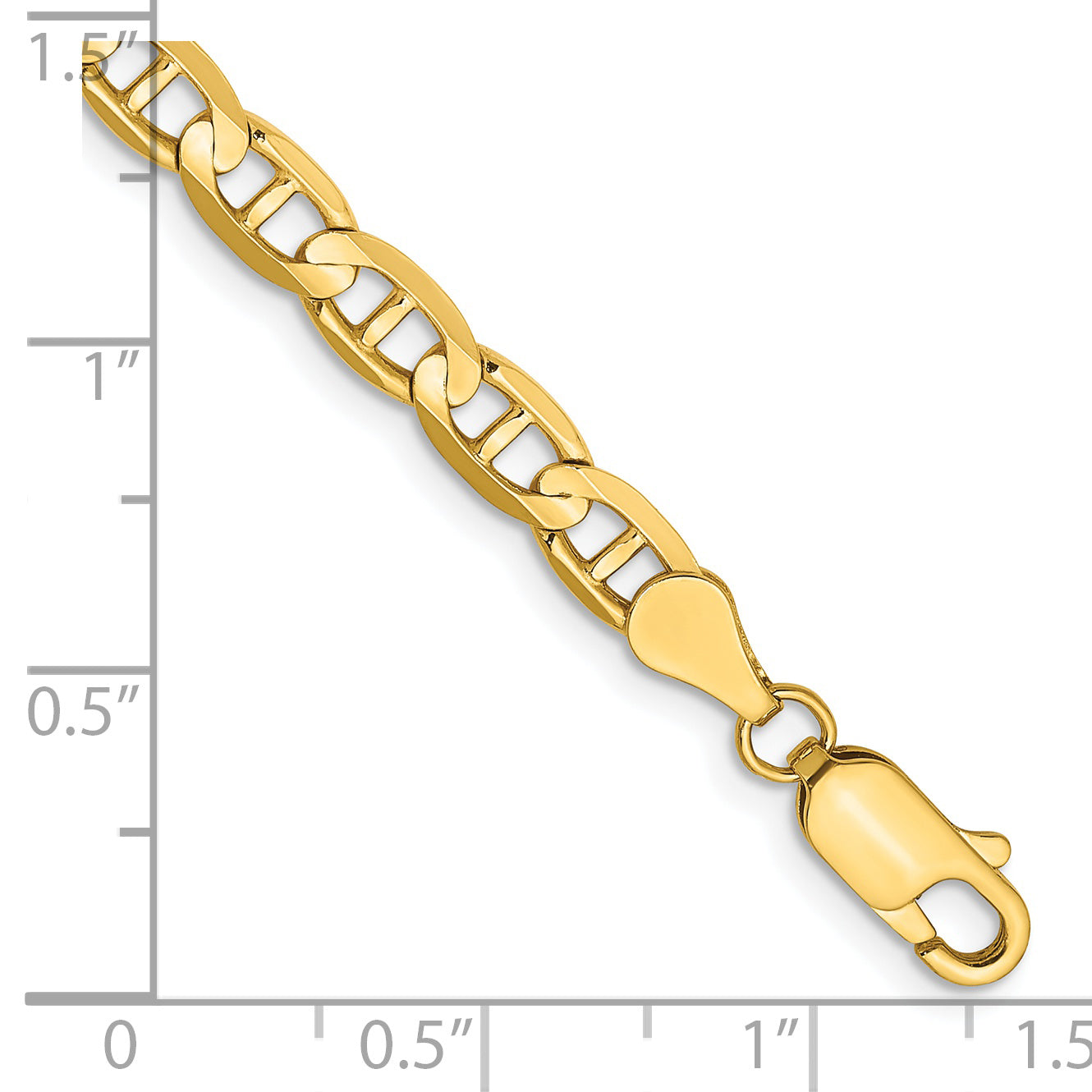Concave Anchor Chain in 14K Yellow Gold, 4.5mm Secondary image