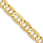 5.25mm 14K Yellow Gold Concave Anchor Chain - Sophia Jewelers