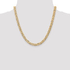 14K 20 inch 6.25mm Concave Anchor with Lobster Clasp Chain