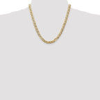 14K 20 inch 7mm Concave Anchor with Lobster Clasp Chain