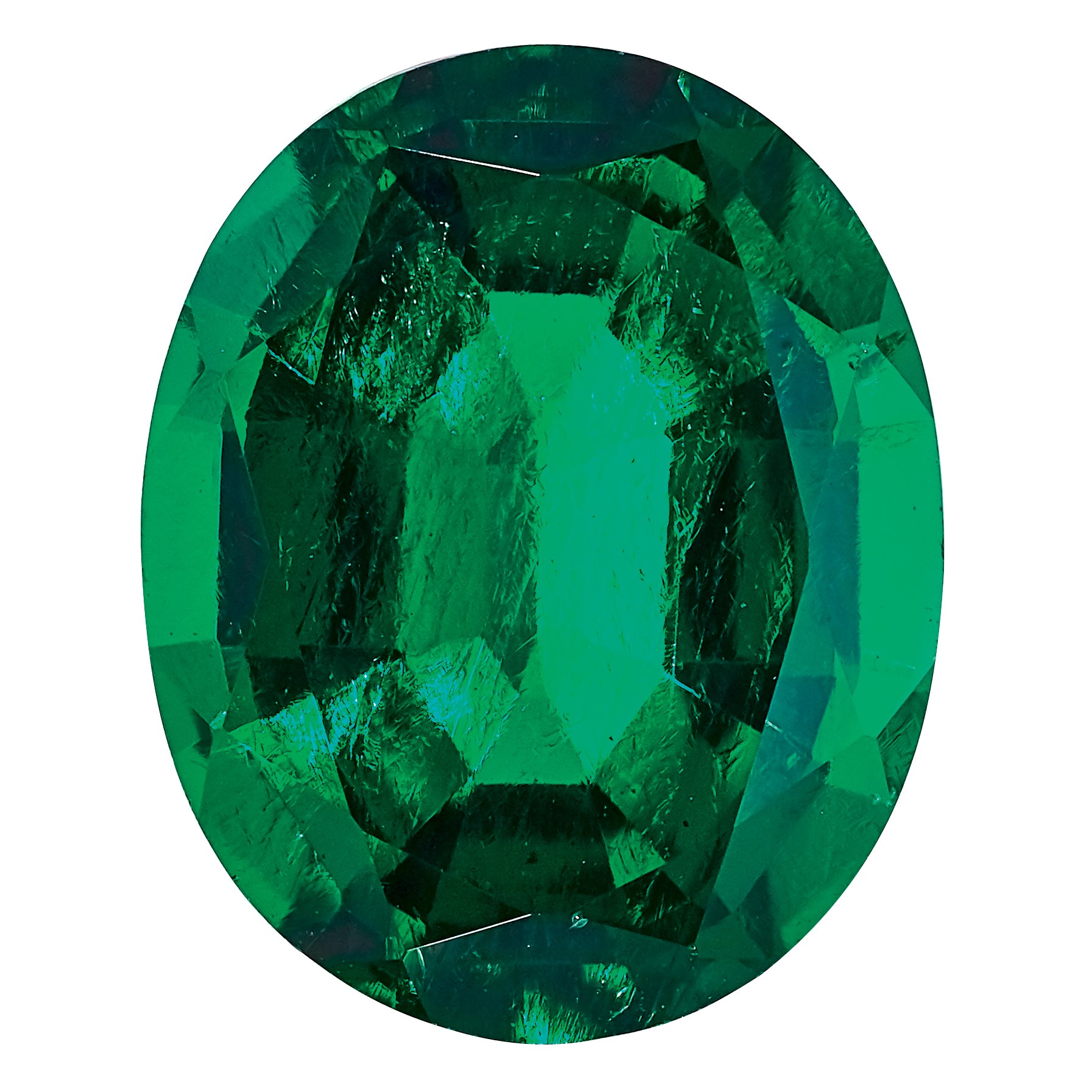 5x3mm Oval Lab Created Emerald - Sophia Jewelers