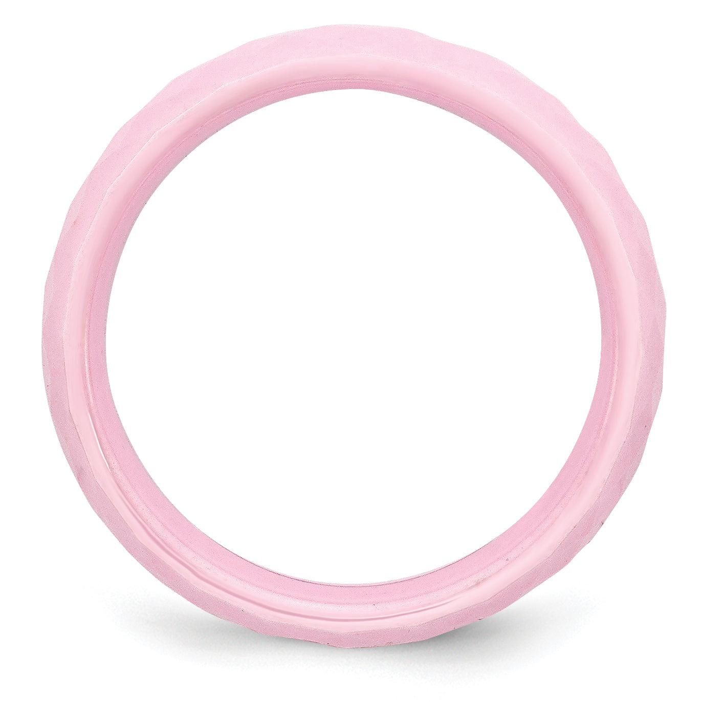 Faceted Wedding Band in Pink Ceramic, 6mm Secondary image