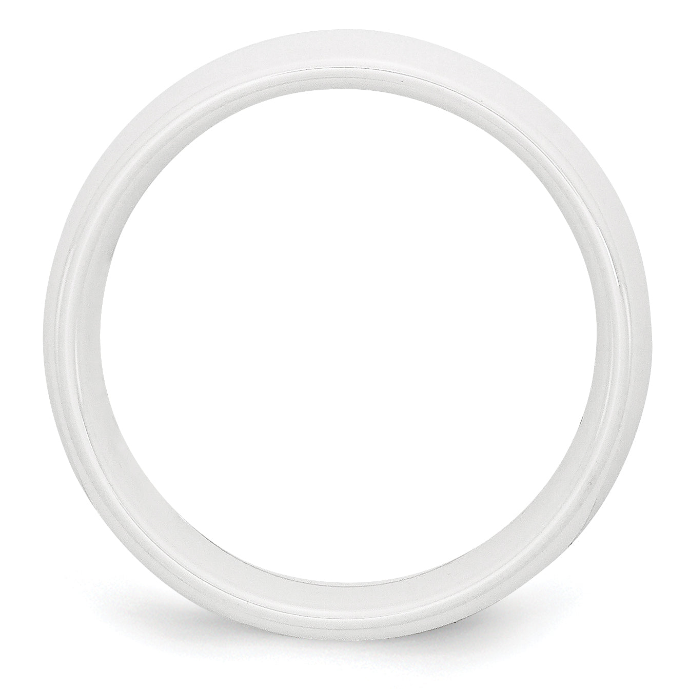 Polished Wedding Band in White Ceramic, 8mm Secondary image