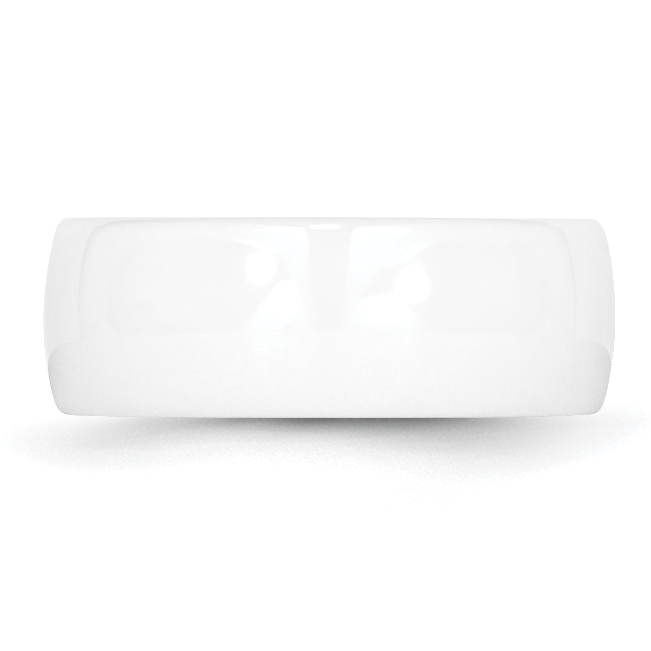 Chisel Ceramic White 8mm Polished Band