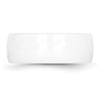 Chisel Ceramic White 8mm Polished Band
