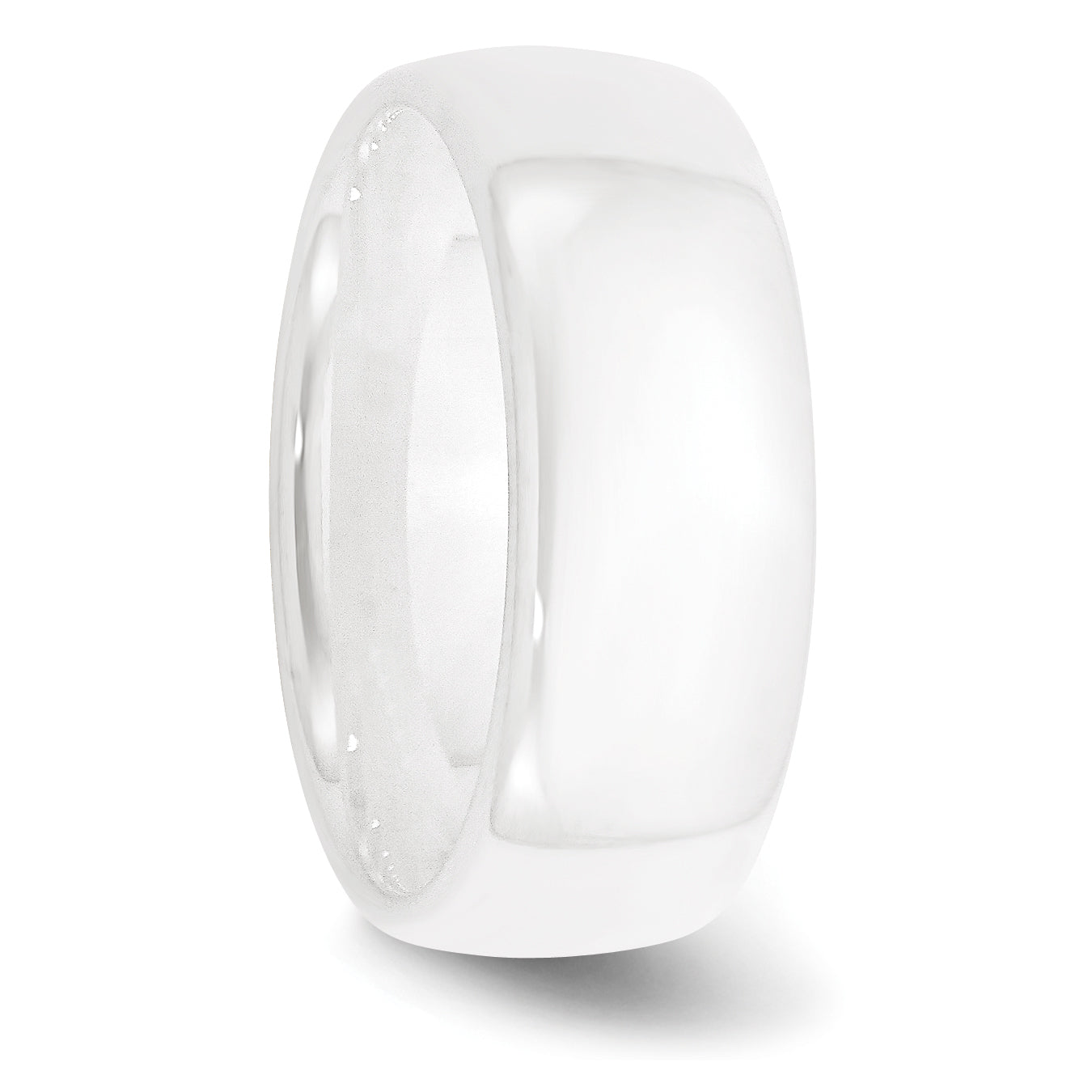 Chisel Ceramic White 8mm Polished Band