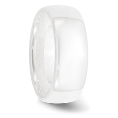 Chisel Ceramic White 8mm Polished Band