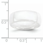 Chisel Ceramic White 8mm Polished Band