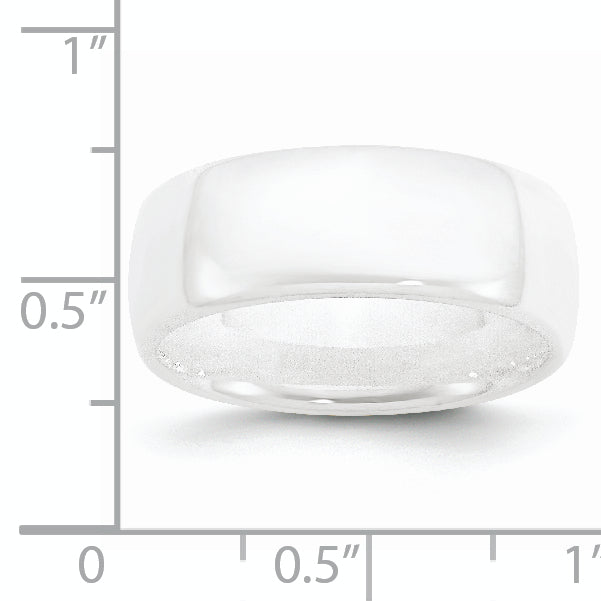 Chisel Ceramic White 8mm Polished Band
