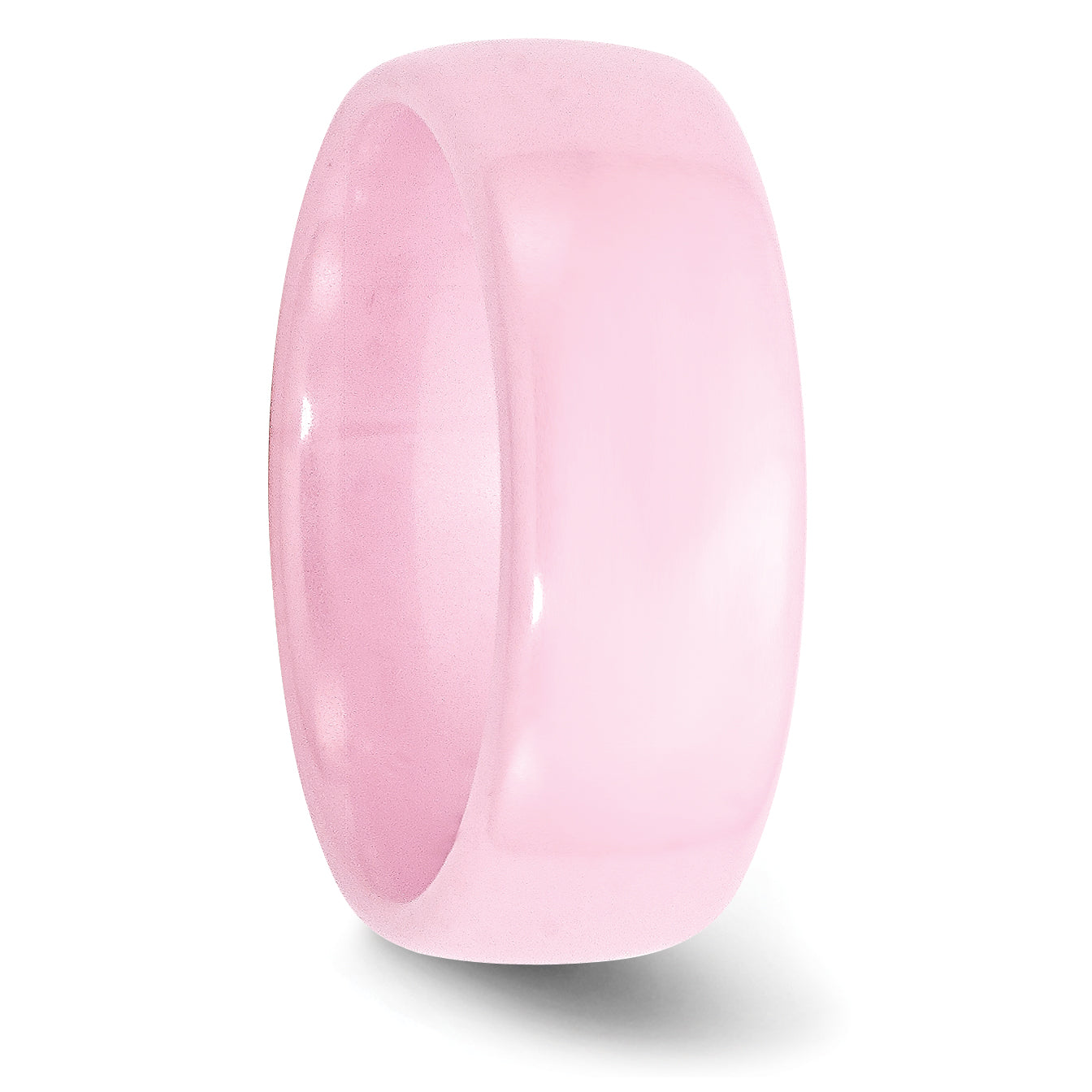 Chisel Ceramic Pink 8mm Polished Band - Sophia Jewelers Main image