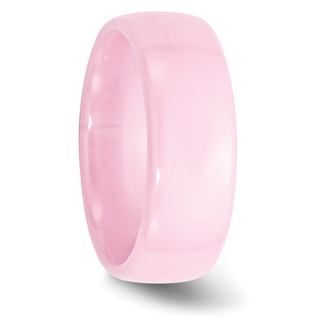 Chisel Ceramic Pink 8mm Polished Band - Sophia Jewelers