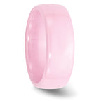 Chisel Ceramic Pink 8mm Polished Band - Sophia Jewelers