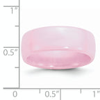 Chisel Ceramic Pink 8mm Polished Band - Sophia Jewelers