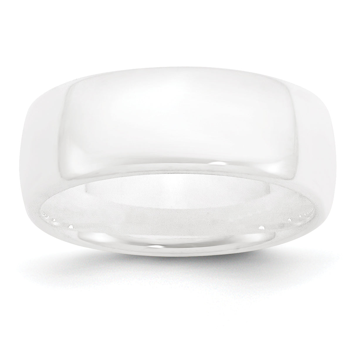 Chisel Ceramic White 8mm Polished Band