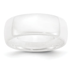 Chisel Ceramic White 8mm Polished Band