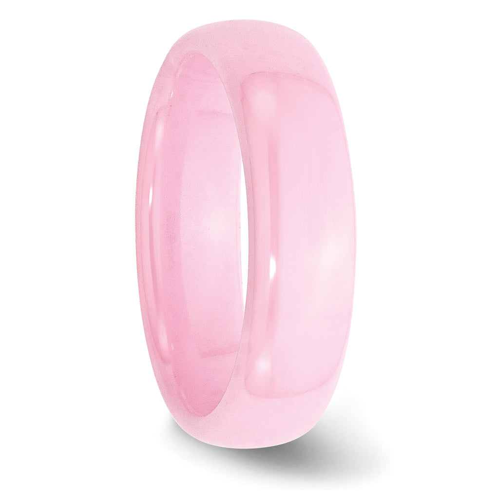 Chisel Ceramic Pink 6mm Polished Band